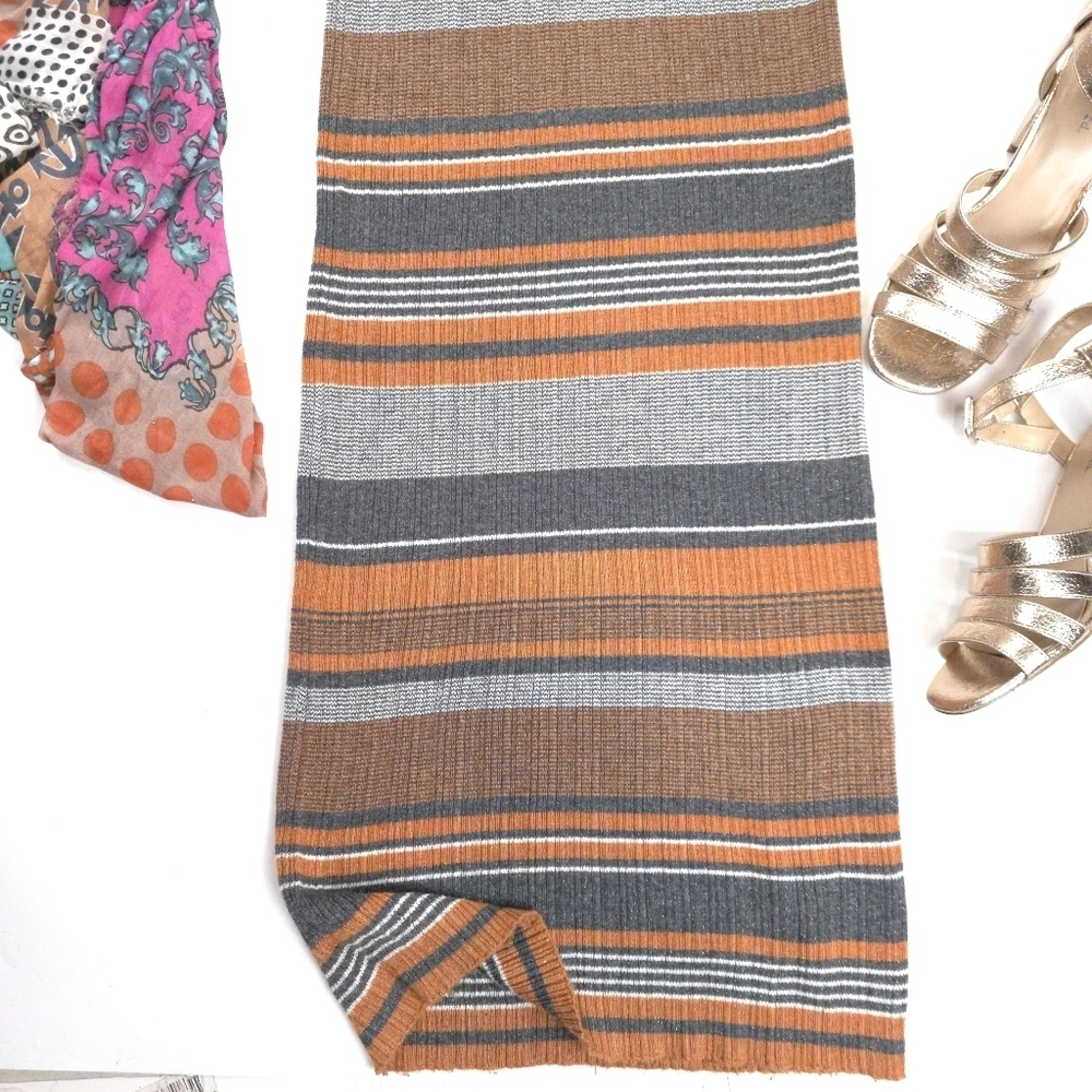 House of Harlow 1960 Striped Brown and Orange Dress Size S - Picture 2 of 7